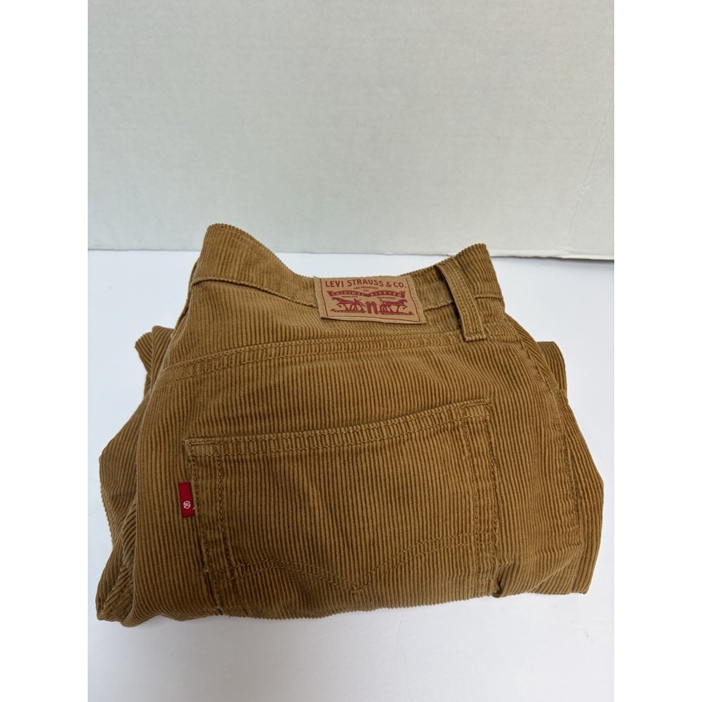 Levi's '94 Baggy Corduroy Pants Women 31x31 Tan Beige Brown High Rise Wide Leg